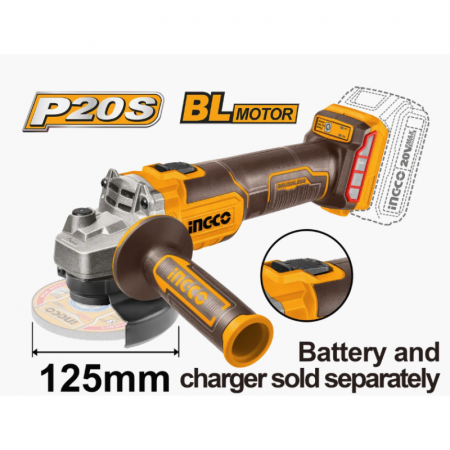 Flexuri si polizoare - Polizor unghiular 125mm, motor fara perii, 20V