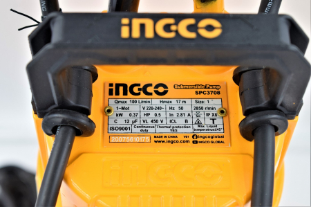 Pompa submersibila apa curata, 0.5HP, 17M - INGCO SPC3708 [1]