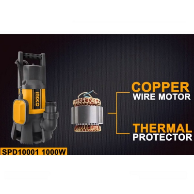 Pompa submersibila apa curata, murdara, 1000w, 333L, motor cupru - INGCO SPD10001 [1]