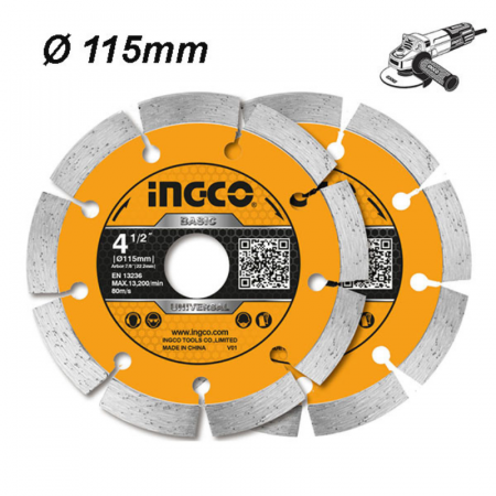 Discuri diamantate - Set 2 x Discuri Diamantate intrerupte, 115mm