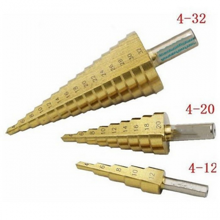 Set 3 burghie conice în trepte otel, 4-32 mm - INGCO AKSDS0301 [1]