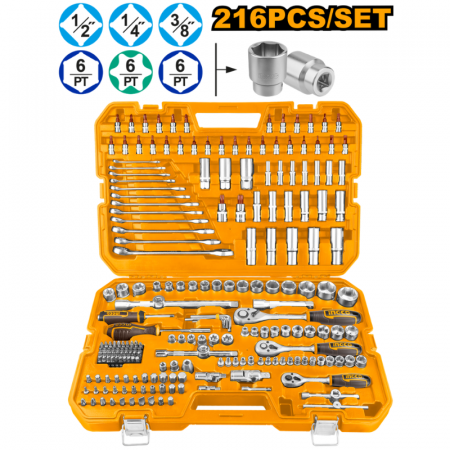Chei si truse chei - Set de 216 bucati de chei tubulare 1/4" și 1/2", 3/8"