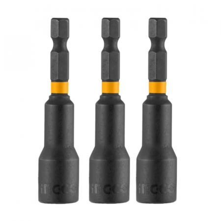Set de 3 cheii Tubulare impact lungi, cu Magneti, 1/4, 12mm, 65mm lungime [1]