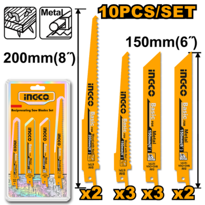Set Lame Panza Fierastrau Sabie Ingco - 10 Bucati [1]