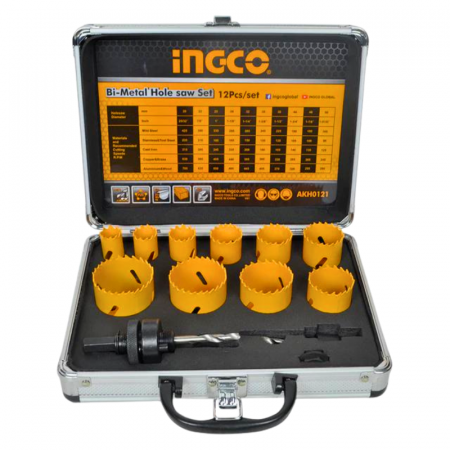 Carote si freze - Set trusa cu freze, carote bimetal 10 buc