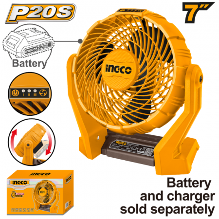 Aspiratoare si suflante - Ventilator portabil pe acumulatori 20V, 7"