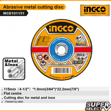 Disc abraziv, panza debitare metal 115mm, 1mm