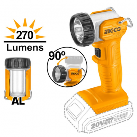 Casa si gradina - Lanterna LED pe acumulatori, 20V, 5W