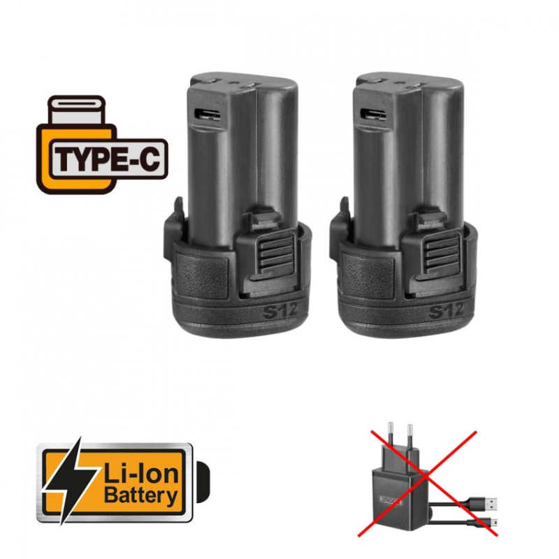 Bormasina 12V cu 2 Acumulatori, incarcare Type C si Valiza [3]