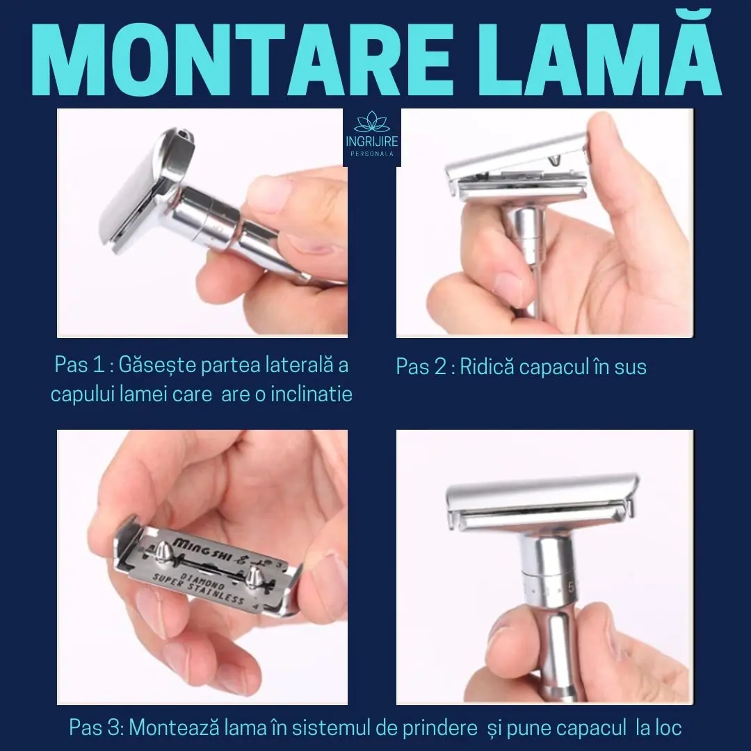 Aparat de ras clasic cu reglaj al unghiului lamei [9]