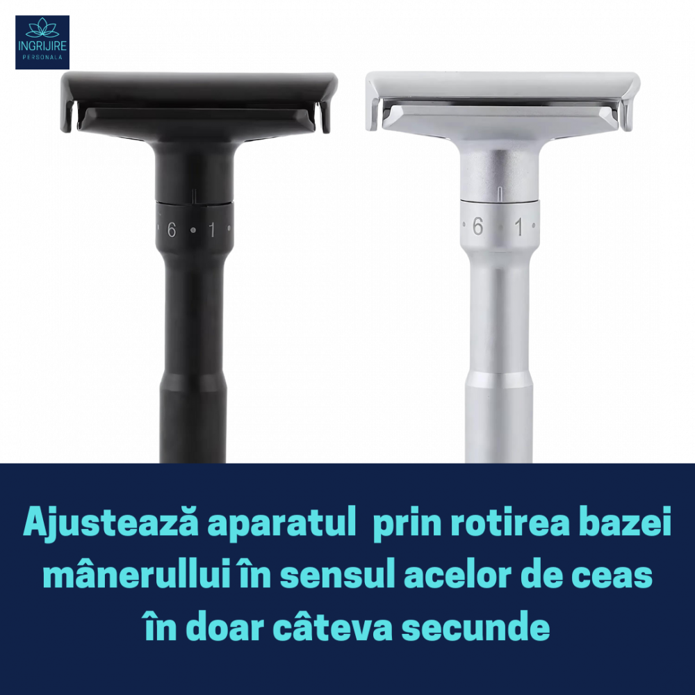Aparat de ras clasic cu reglaj al unghiului lamei black [8]