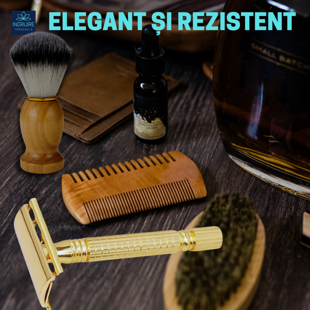 Aparat de ras clasic Safety Razor, F22, Gold [6]