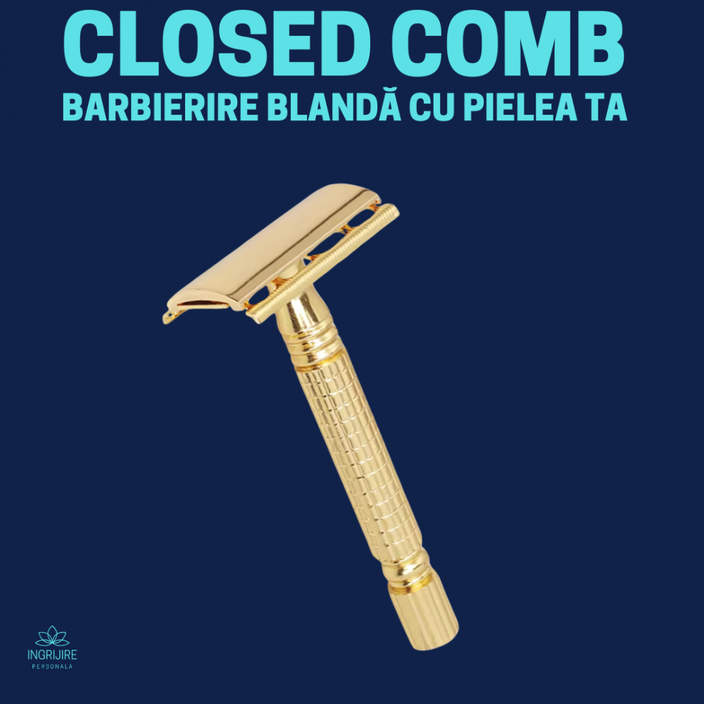Aparat de ras clasic Safety Razor, F22, Gold [2]