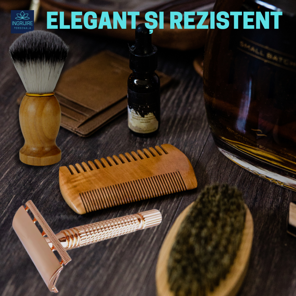 Aparat de ras clasic Safety Razor, F22, Rose Gold [6]