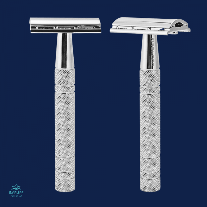 Aparat de ras clasic, safety razor, silver [9]