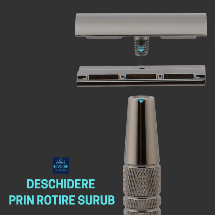 Aparat de ras clasic, safety razor, street grey [10]