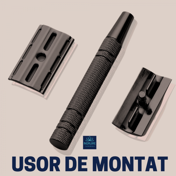 Aparat de ras clasic, safety razor, street grey [8]