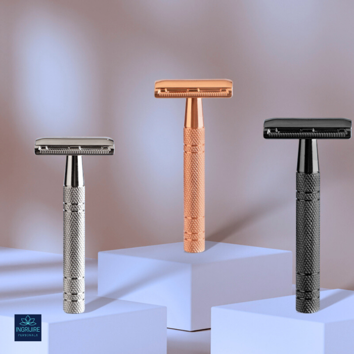Aparat de ras clasic, safety razor, matte black [19]