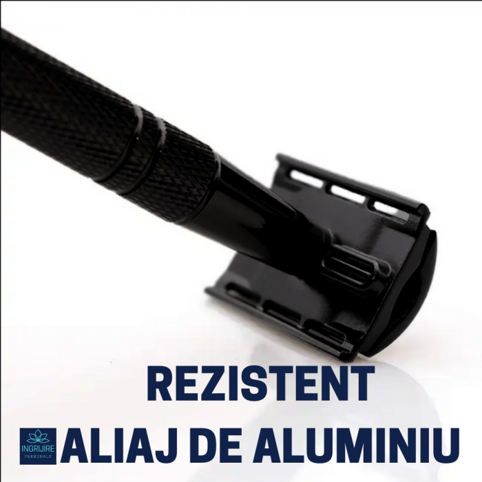 Aparat de ras clasic, safety razor, matte black [7]