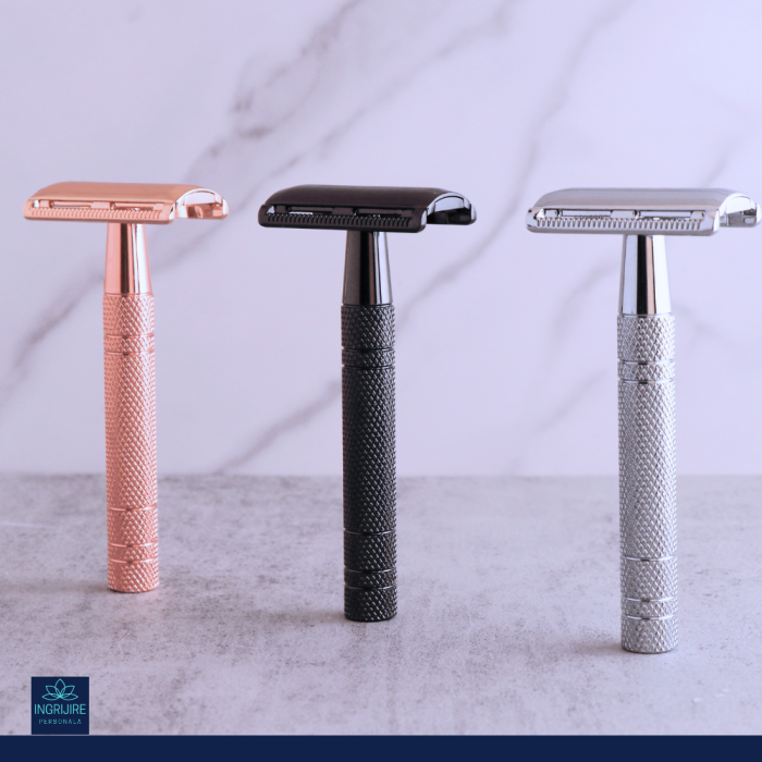 Aparat de ras clasic, safety razor, matte black [9]