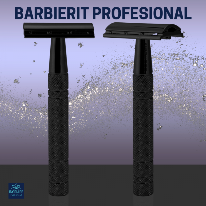 Aparat de ras clasic, safety razor, matte black [17]