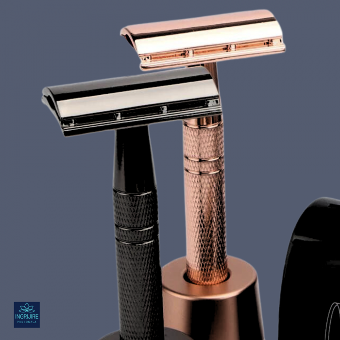 Aparat de ras clasic, safety razor, matte black [18]