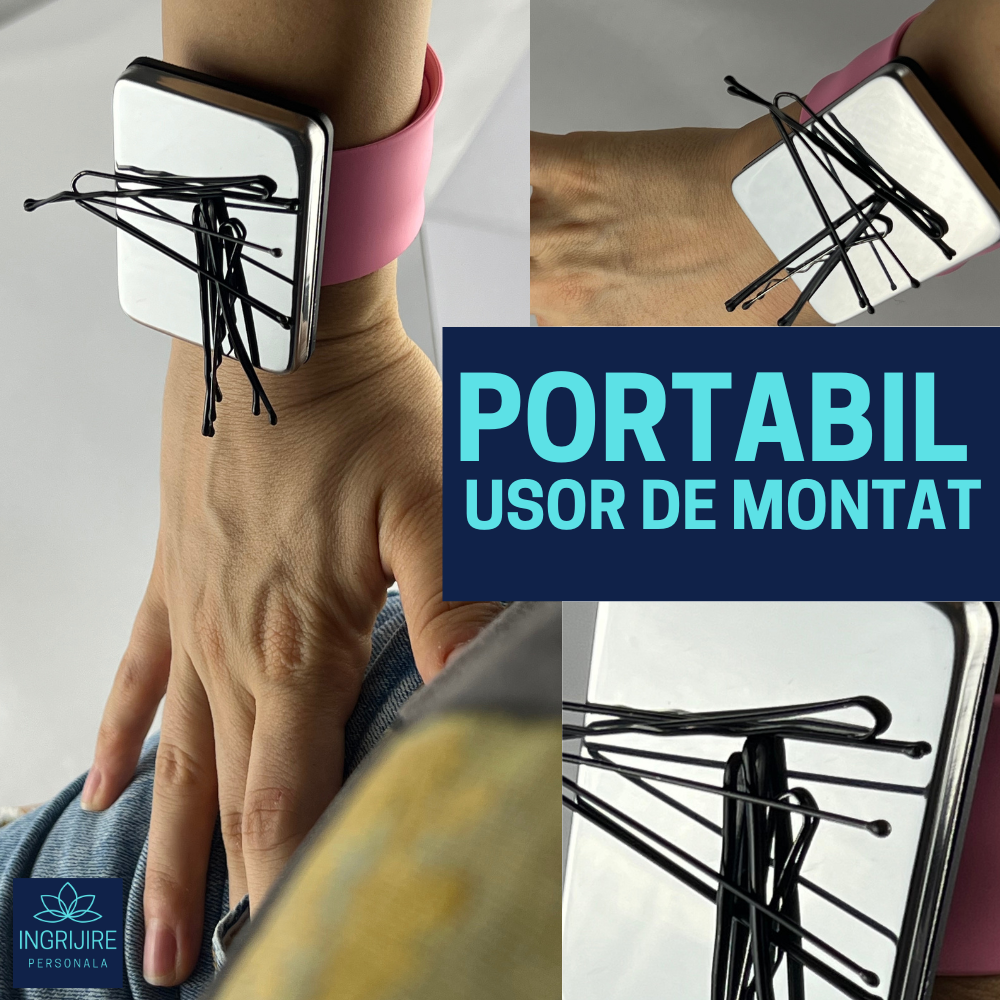 Bratara Magnetica din Silicon pentru frizerie, roz deschis [13]