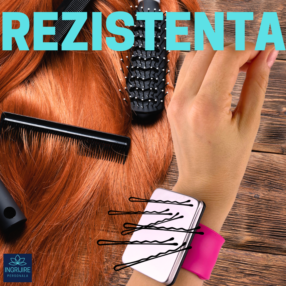 Bratara Magnetica din Silicon pentru frizerie, roz intens [6]