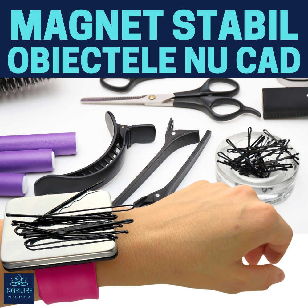 Bratara Magnetica din Silicon pentru frizerie, roz intens [8]