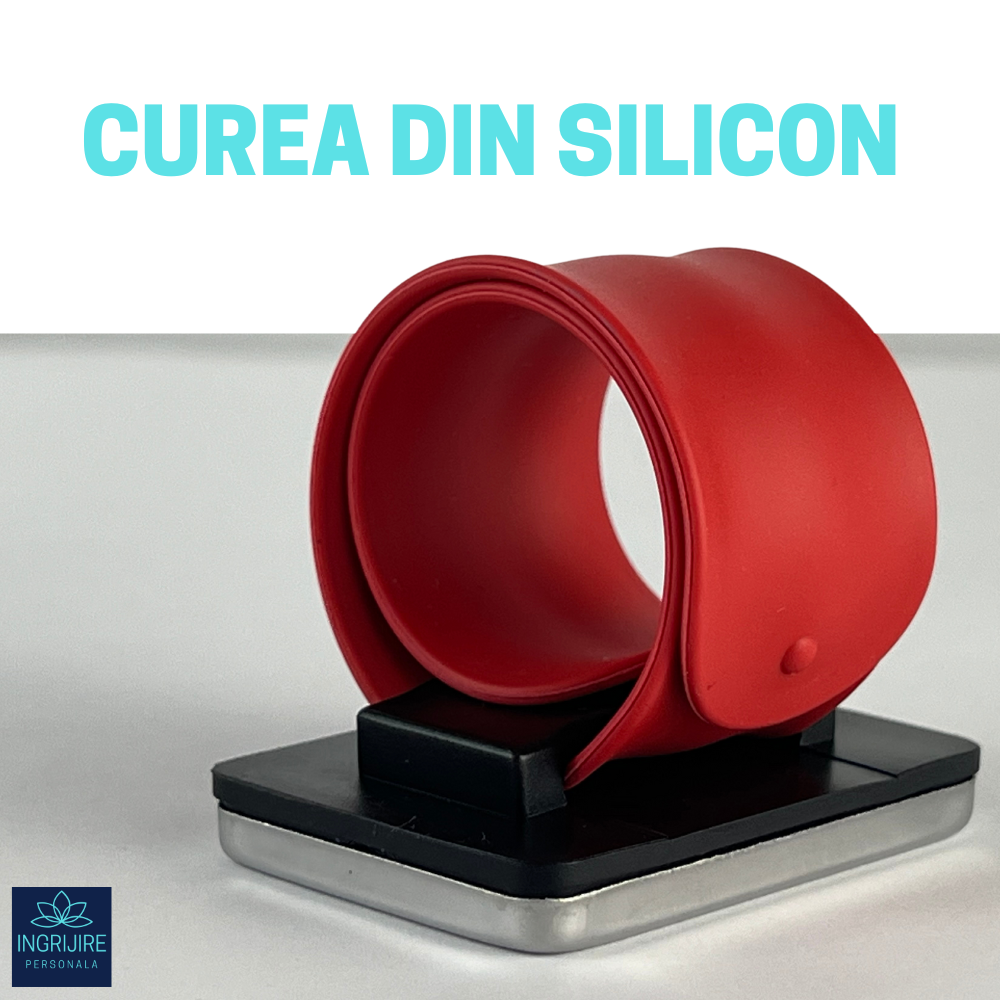Bratara Magnetica din Silicon pentru frizerie, rosie [3]