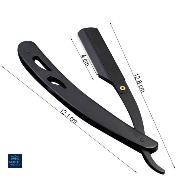 Brici cu lama interschimbabila, otel inoxidabil, Matte Black [4]