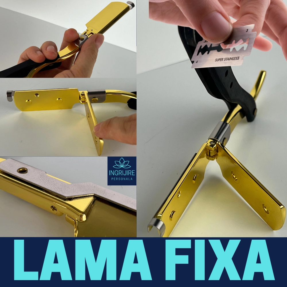 Brici cu lama interschimbabila, maner din lemn, Black&Gold [6]