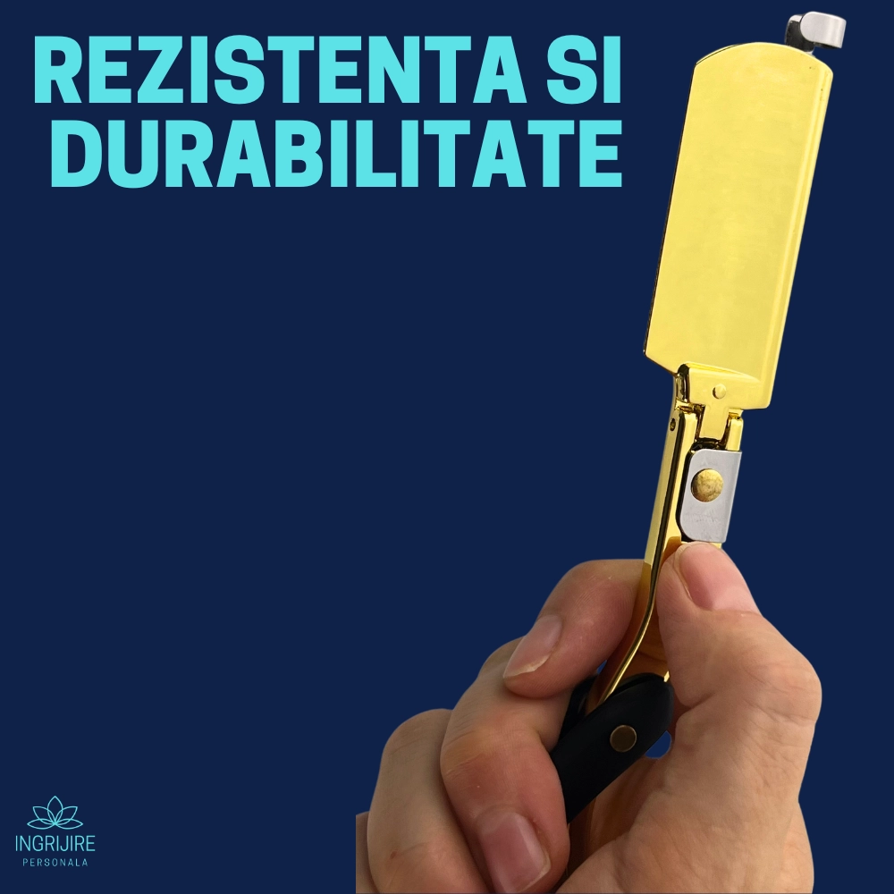 Brici cu lama interschimbabila, maner din lemn, Black&Gold [4]