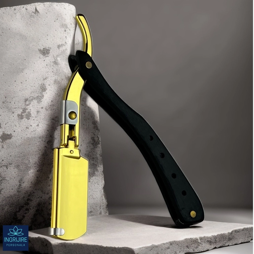 Brici cu lama interschimbabila, maner din lemn, Black&Gold [8]