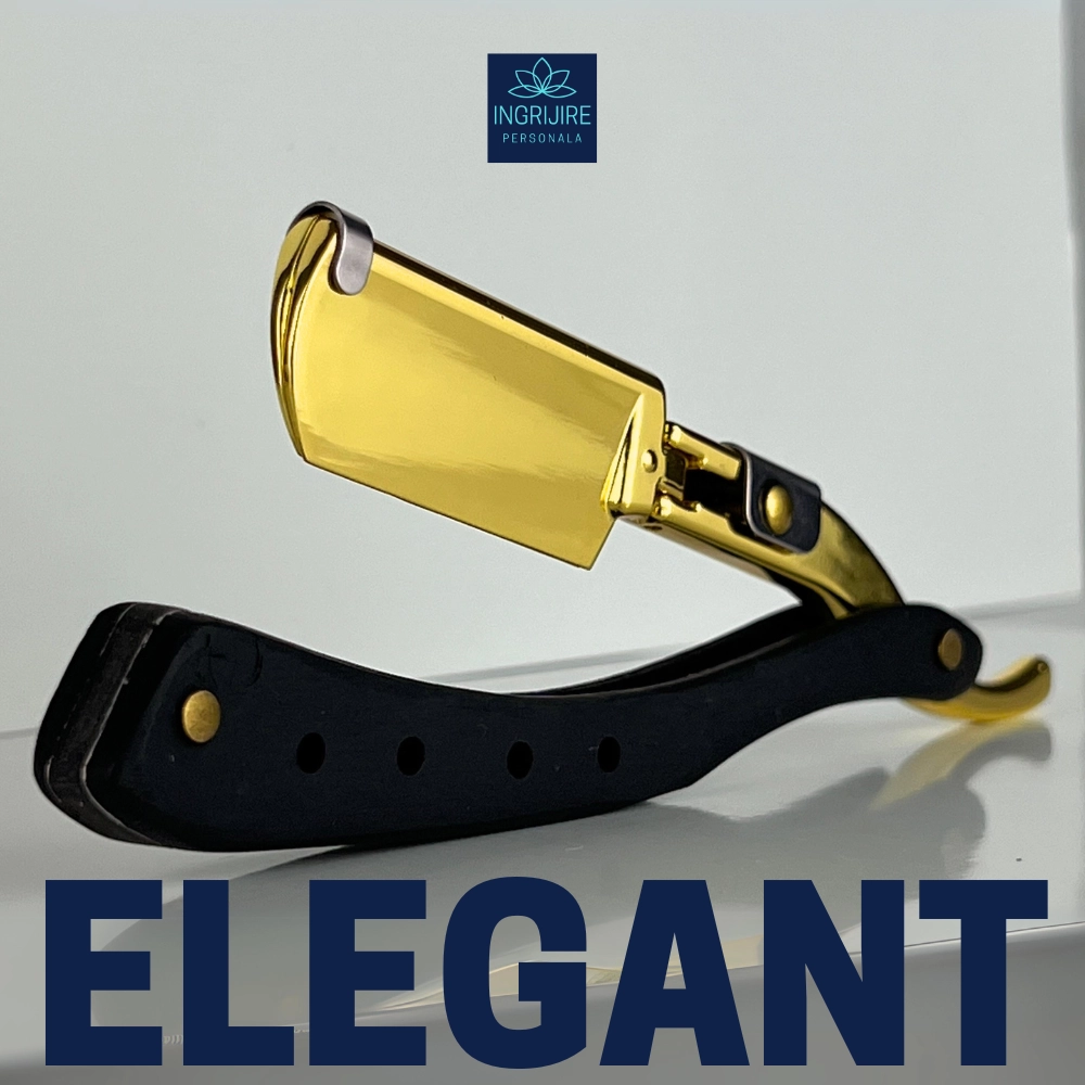 Brici cu lama interschimbabila, maner din lemn, Black&Gold [2]