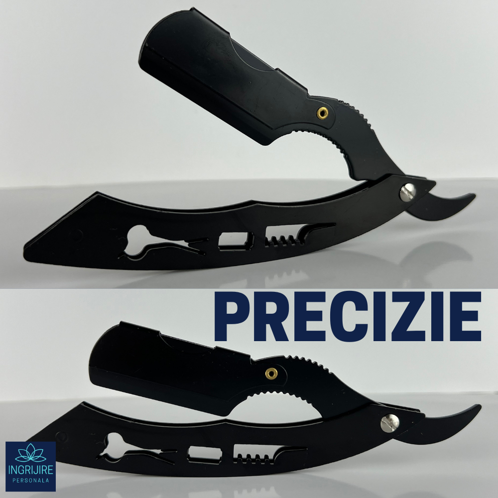 Brici cu lama interschimbabila, otel inoxidabil, Barber Black [3]