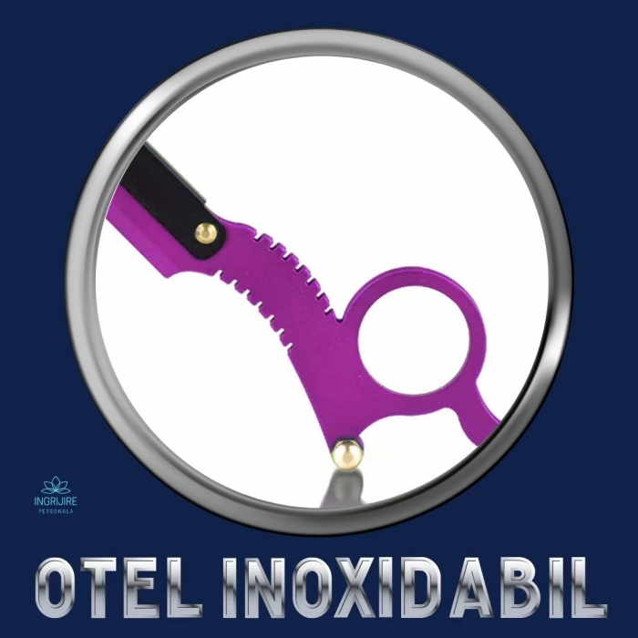 Brici cu lama interschimbabila, otel inoxidabil, Dragon purple [7]