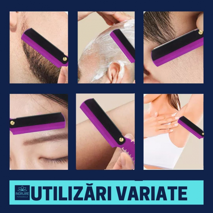 Brici cu lama interschimbabila, otel inoxidabil, Dragon purple [9]