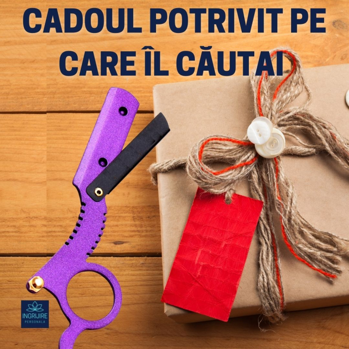 Brici cu lama interschimbabila, otel inoxidabil, Dragon purple [16]