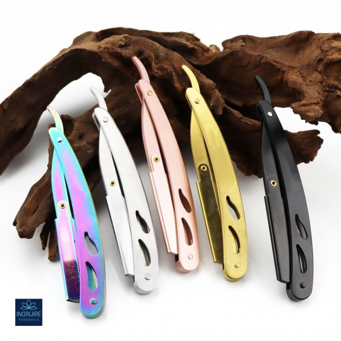 Brici cu lama interschimbabila, otel inoxidabil, Rose gold [23]