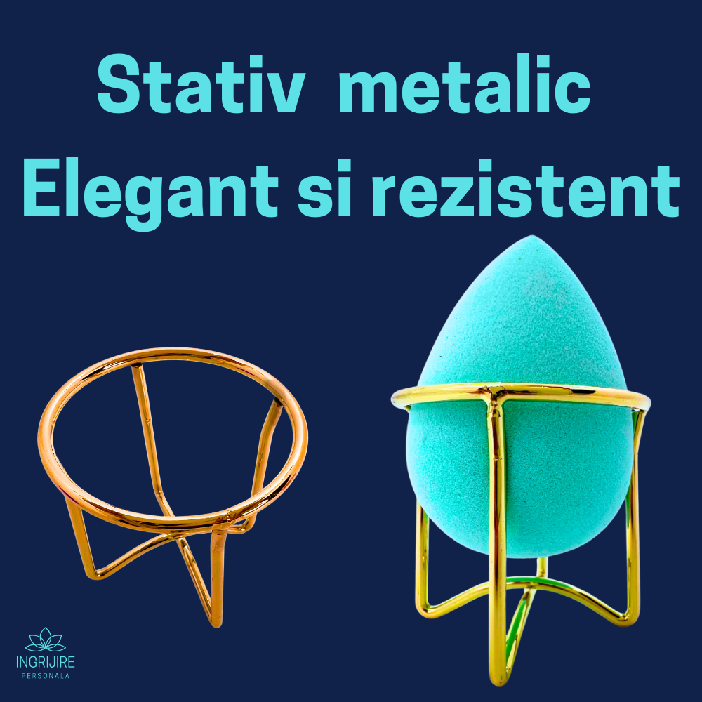 Burete ergonomic si stativ pentru aplicare make-up si creme, verde [4]