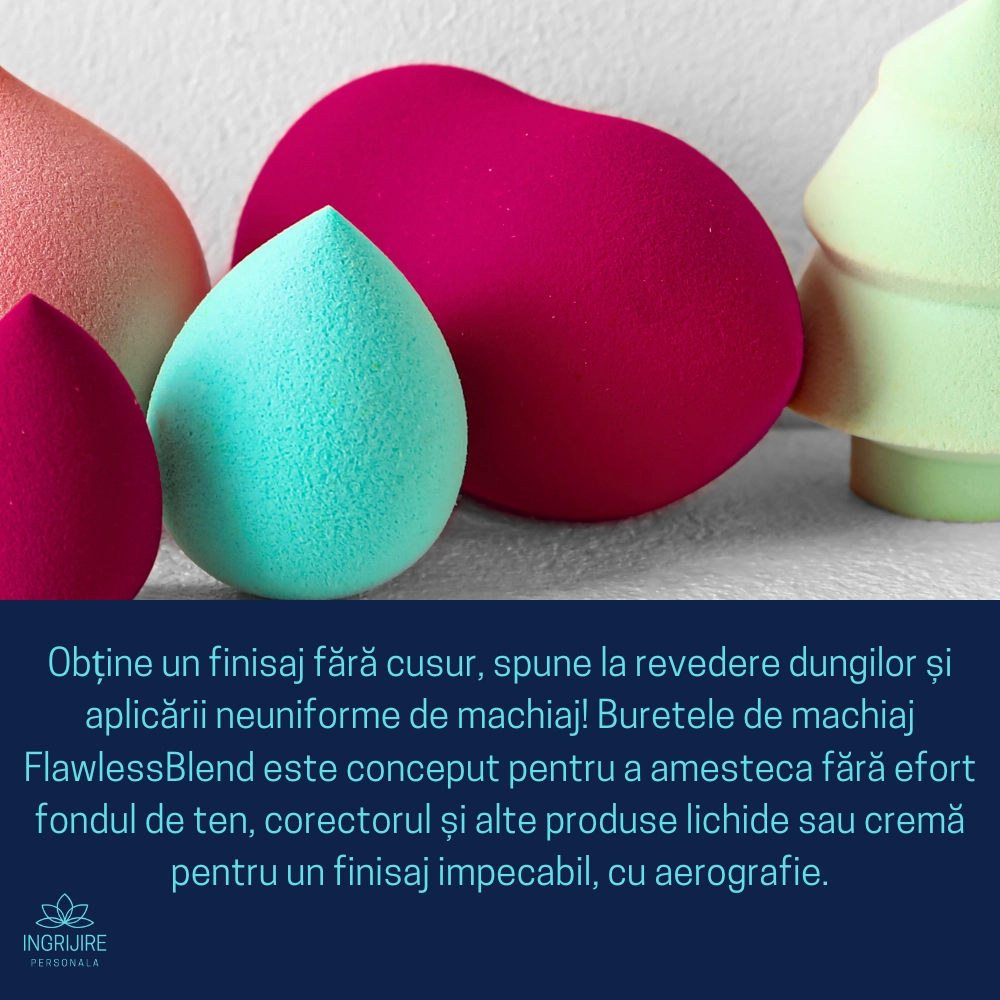 Burete ergonomic si stativ pentru aplicare make-up si creme, rosu [6]