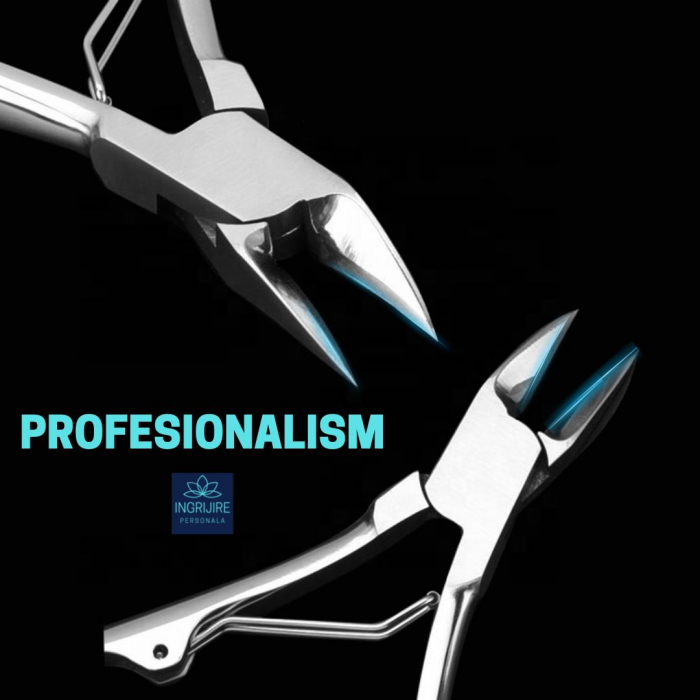 Cleste mini pentru unghii dure  - otel - falci curbate si ascutite [4]