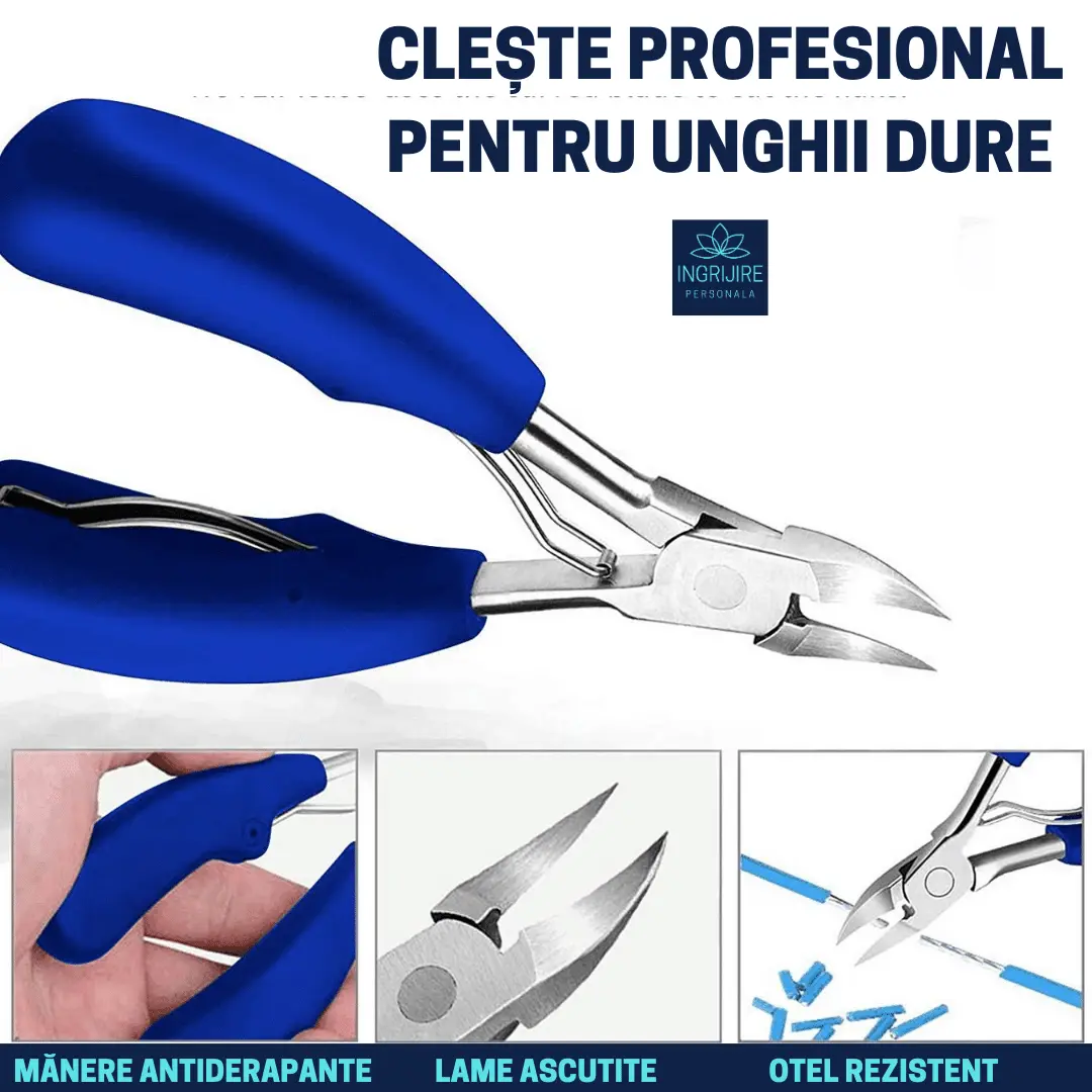 Cleste pedichiura albastru, pentru unghii dure [2]