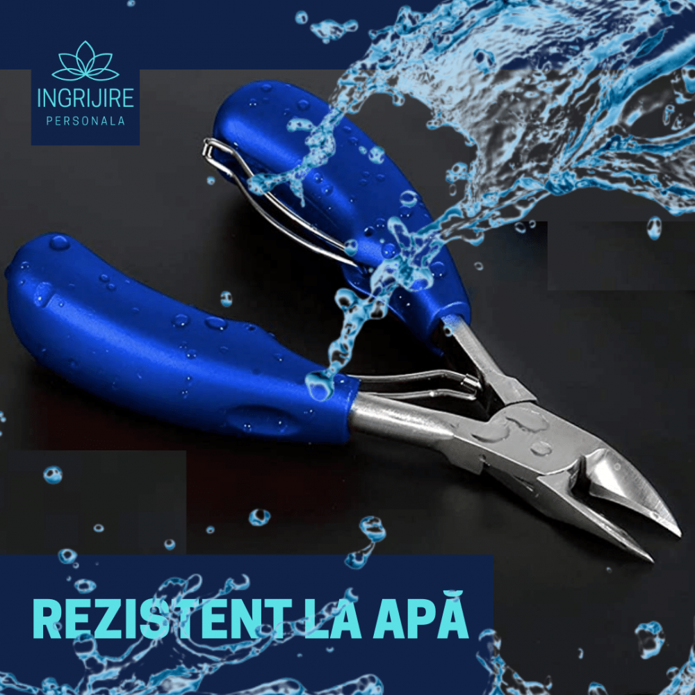 Cleste pedichiura albastru, pentru unghii dure [3]