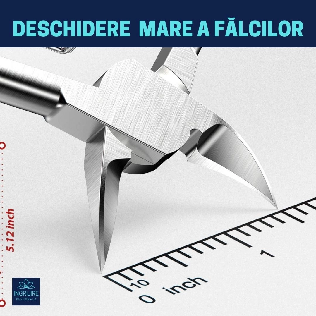 Cleste pedichiura albastru, pila si instrumente pentru unghii dure [9]