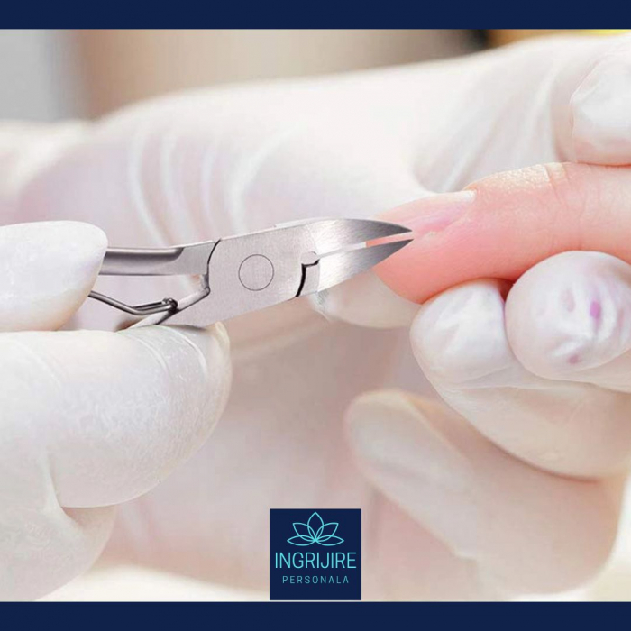 Cleste pedichiura nude, pentru unghii dure [24]