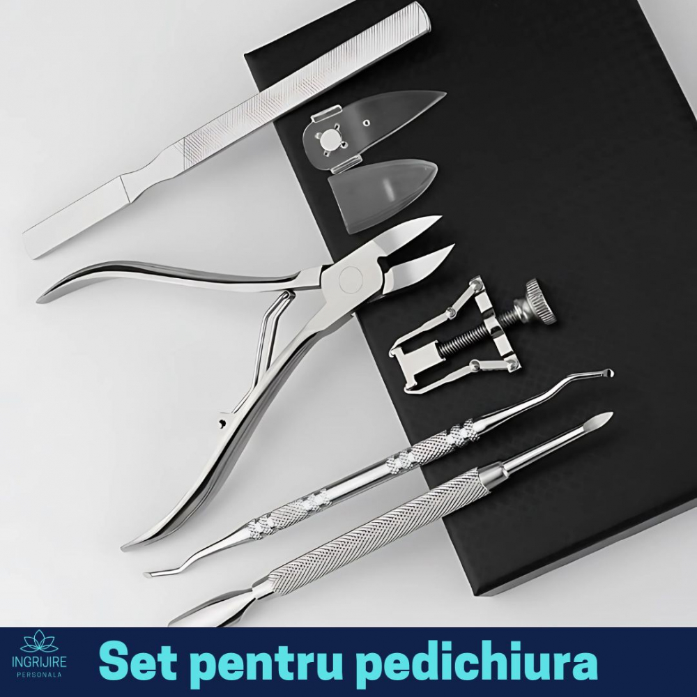 Cleste pedichiura silver, pila si instrumente pentru unghii dure [2]