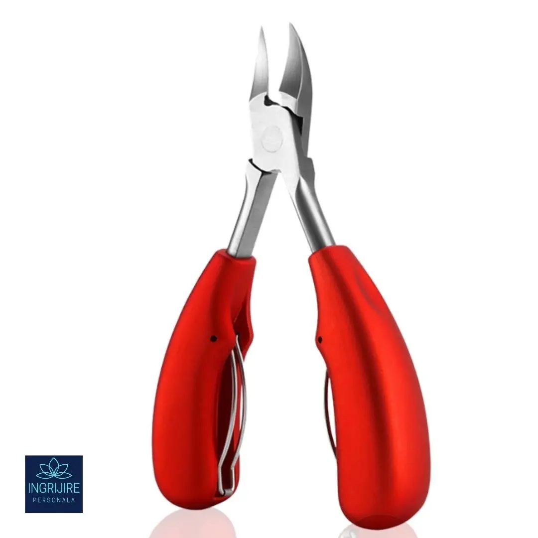 Cleste pedichiura rosu, pentru unghii dure [1]