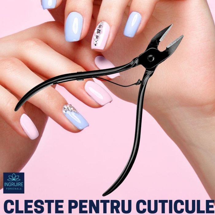 Cleste pentru cuticule BLACK - otel inoxidabil [2]